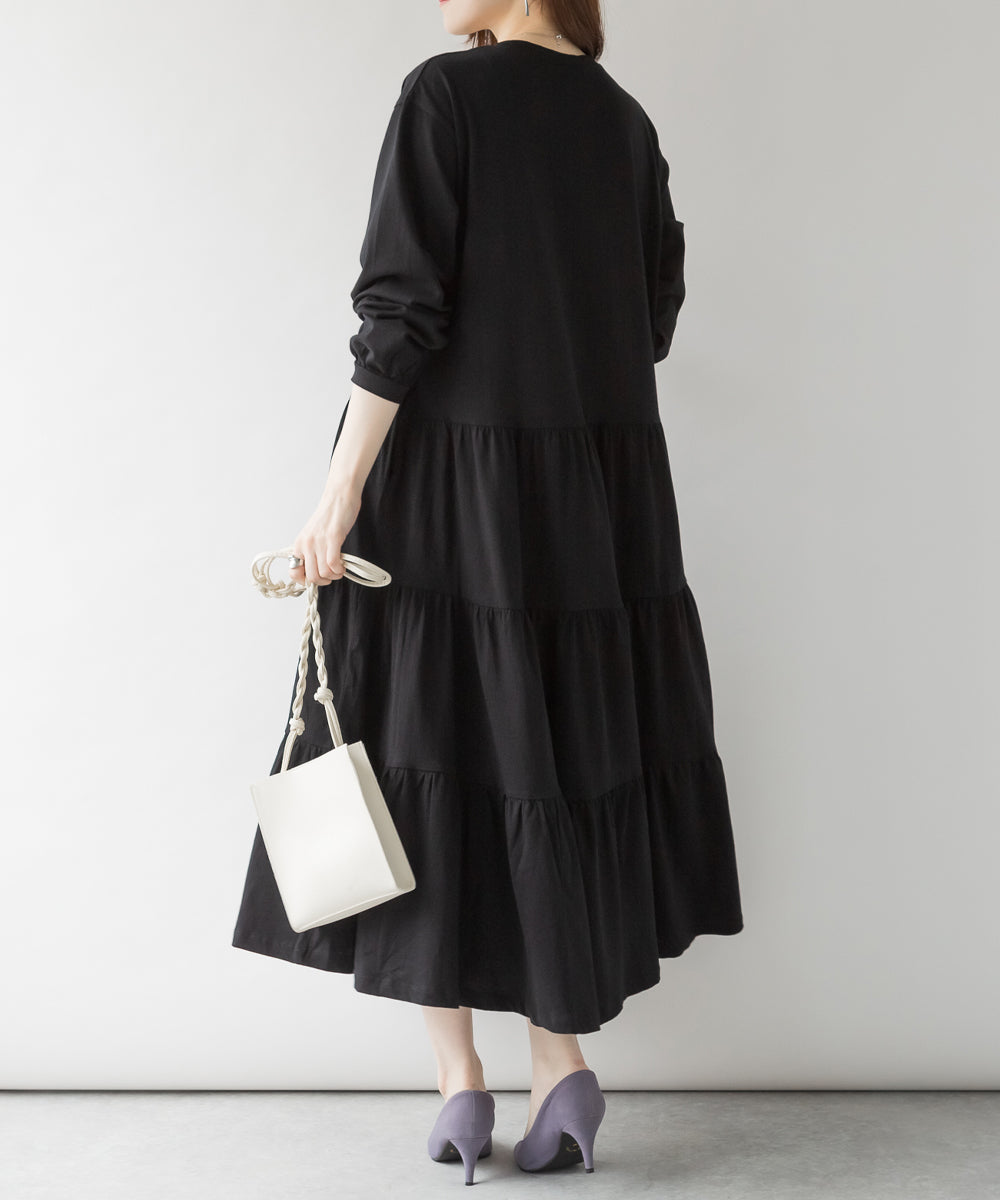 M-5L ティアードロングワンピース｜ワンピース - aity