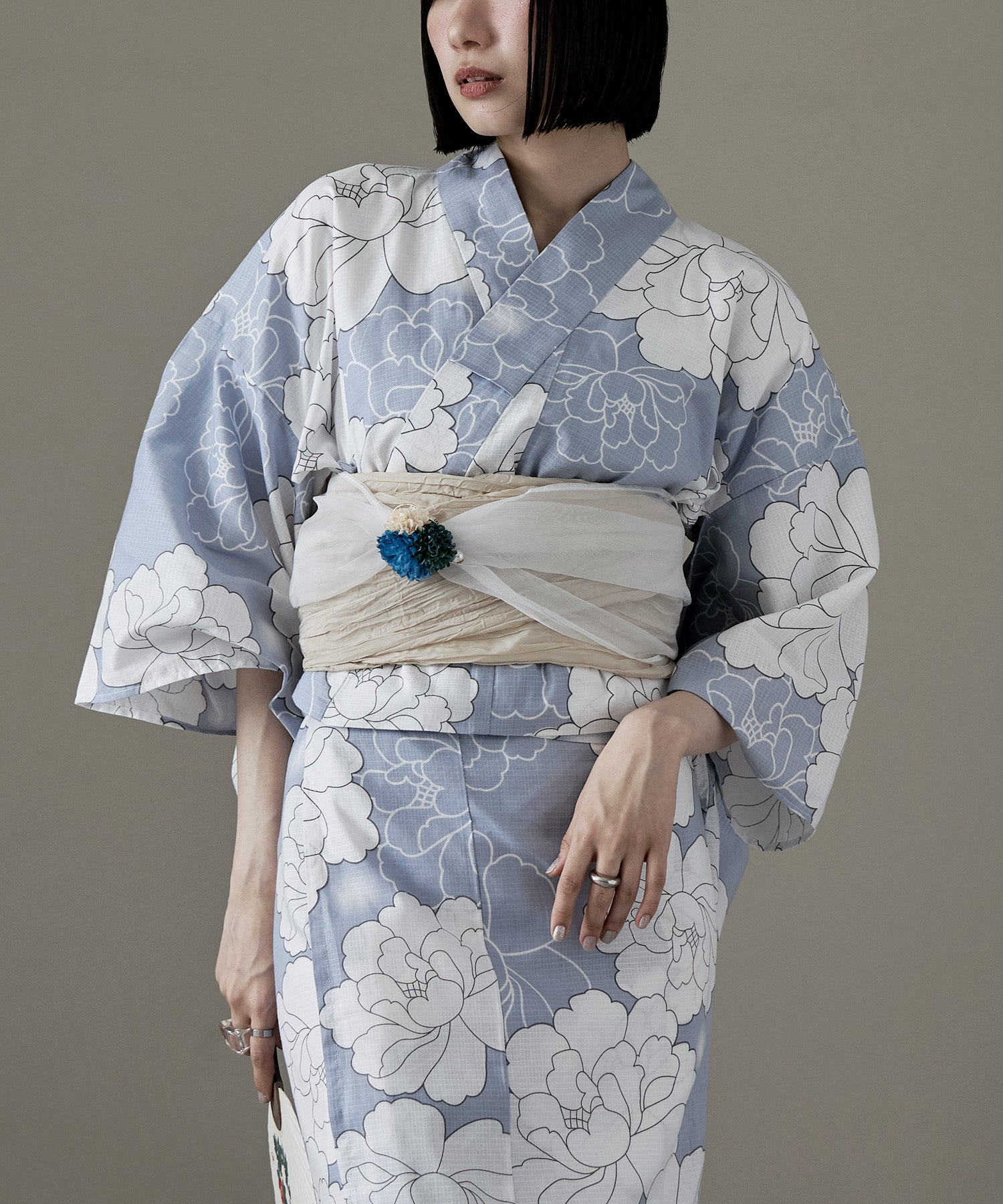 楽天市場】竺仙 浴衣 ちくせん 反物 ゆかた 綿絽 かげろう 地染