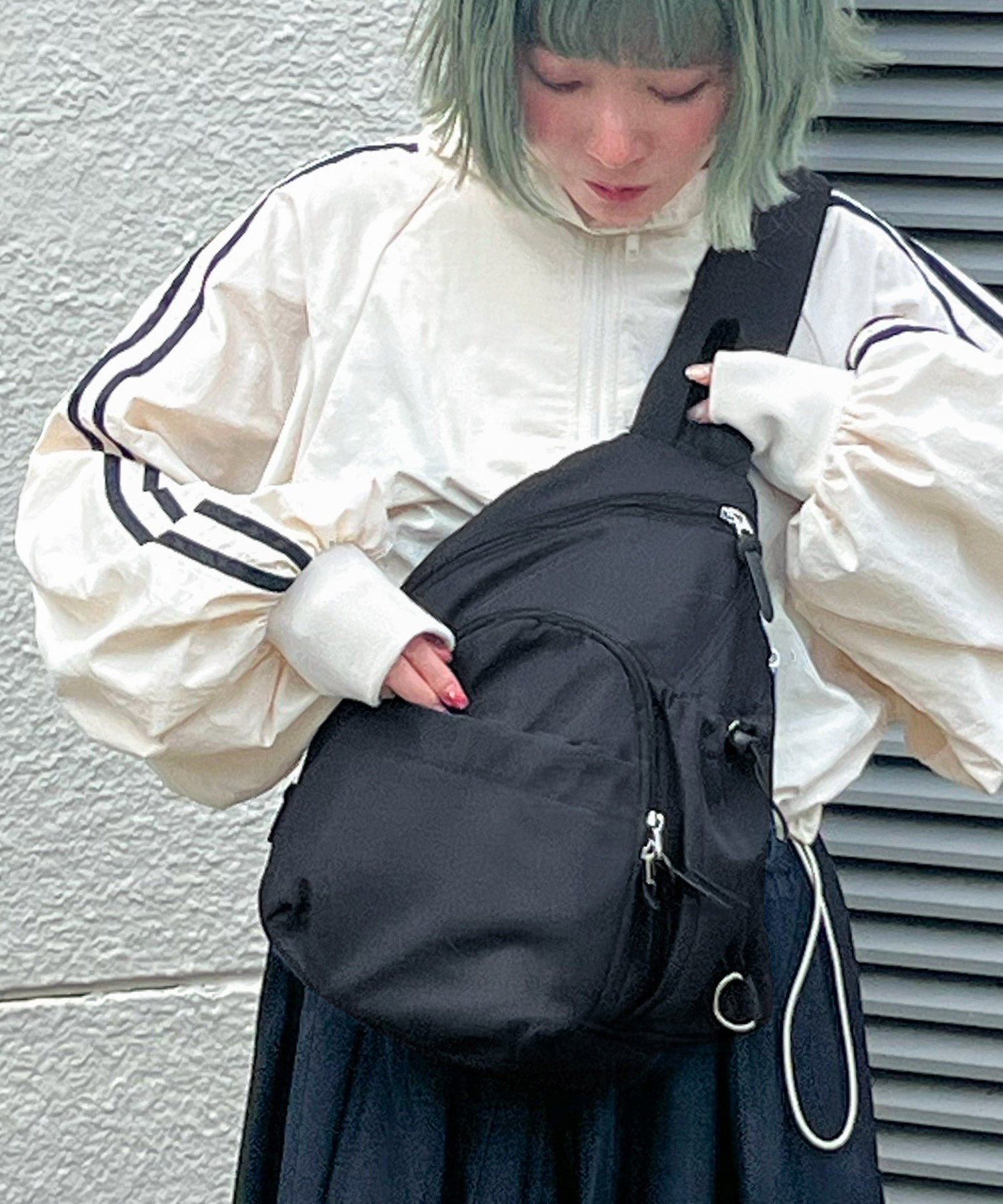 メラニーM　22fabric使用　バッグ　ハンドメイド 撥水加工 マザーズバッグボディバッグ｜ショルダーバッグ