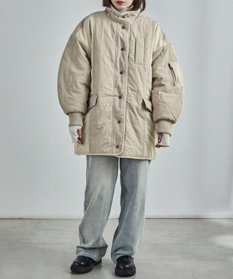 ヴィンテージ風パッチワーク中綿コート｜コート・ジャケット - Fashion 