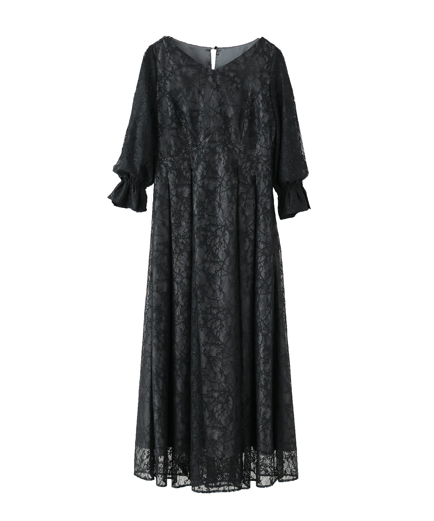 YILINFEER フレアドレス 黒 ANDRESD ドレス フリルフレアドレス / frills flare dress : ZOZOTOWN