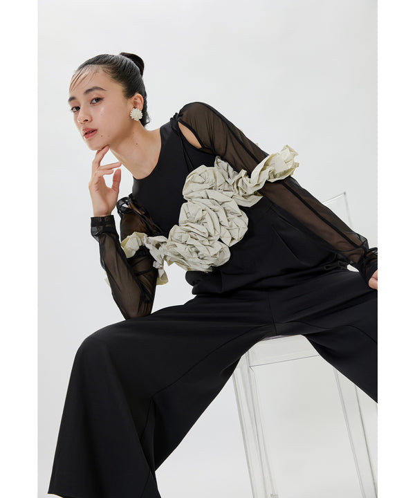 {"color":"\u30d9\u30fc\u30b8\u30e5\u00d7\u30d6\u30e9\u30c3\u30af","info":"model\uff1aH165cm size\uff1aM"}