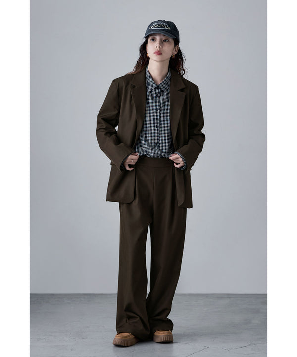 {"color":"\u30d6\u30e9\u30a6\u30f3","info":"model\uff1aH166cm size\uff1aM"}