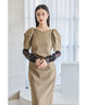 {"color":"\u30d9\u30fc\u30b8\u30e5","info":"model\uff1aH165cm size\uff1aM"}