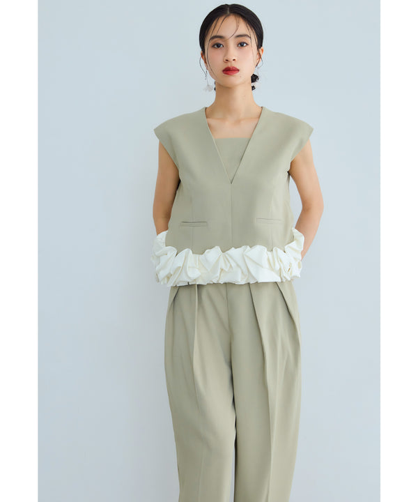 {"color":"\u30df\u30f3\u30c8","info":"model\uff1aH165cm size\uff1aM"}