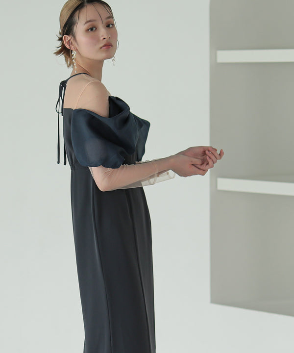 オフショルダータイトドレス｜パーティードレス・結婚式ワンピース - birei