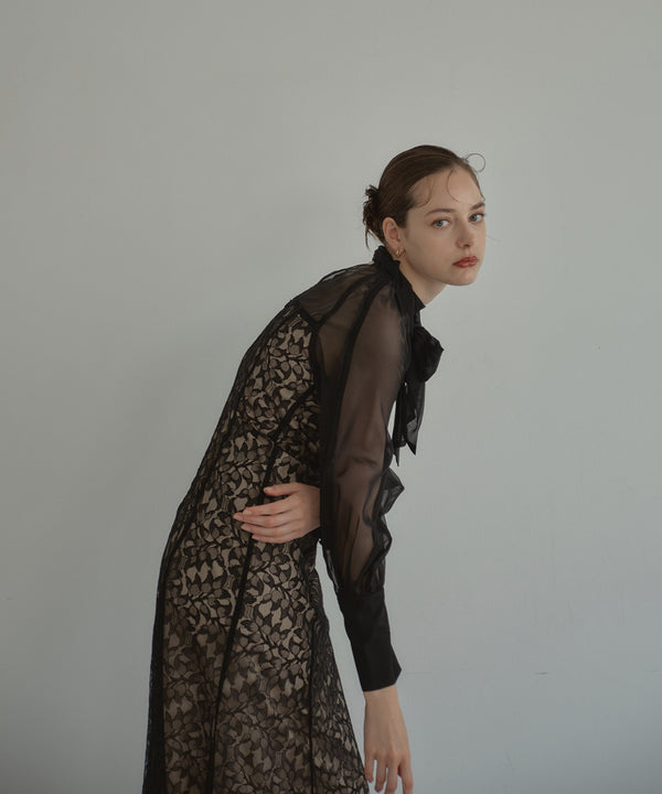 2wayリボンリーフレースドレス 結婚式ワンピース｜パーティードレス  