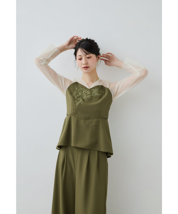 {"color":"\u30aa\u30ea\u30fc\u30d6","info":"model\uff1aH166cm size\uff1aM"}