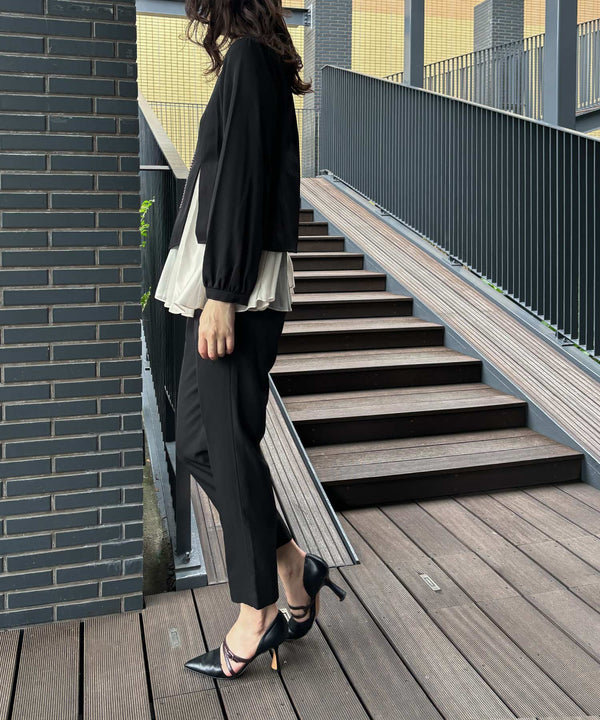 {"color":"\u30d6\u30e9\u30c3\u30af","info":"model\uff1aH171cm size\uff1aM(38)"}