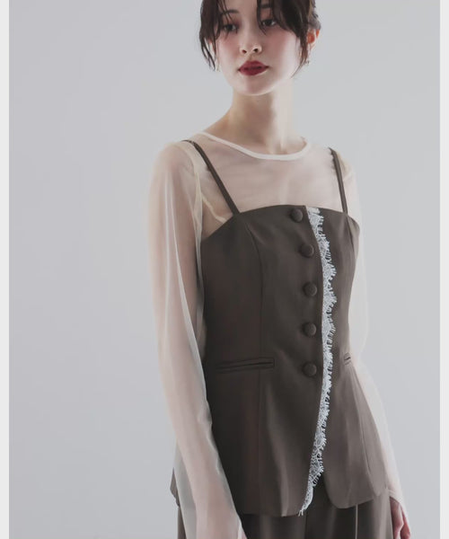 {"color":"\u30d6\u30e9\u30a6\u30f3","info":"model\uff1aH166cm size\uff1aM"}