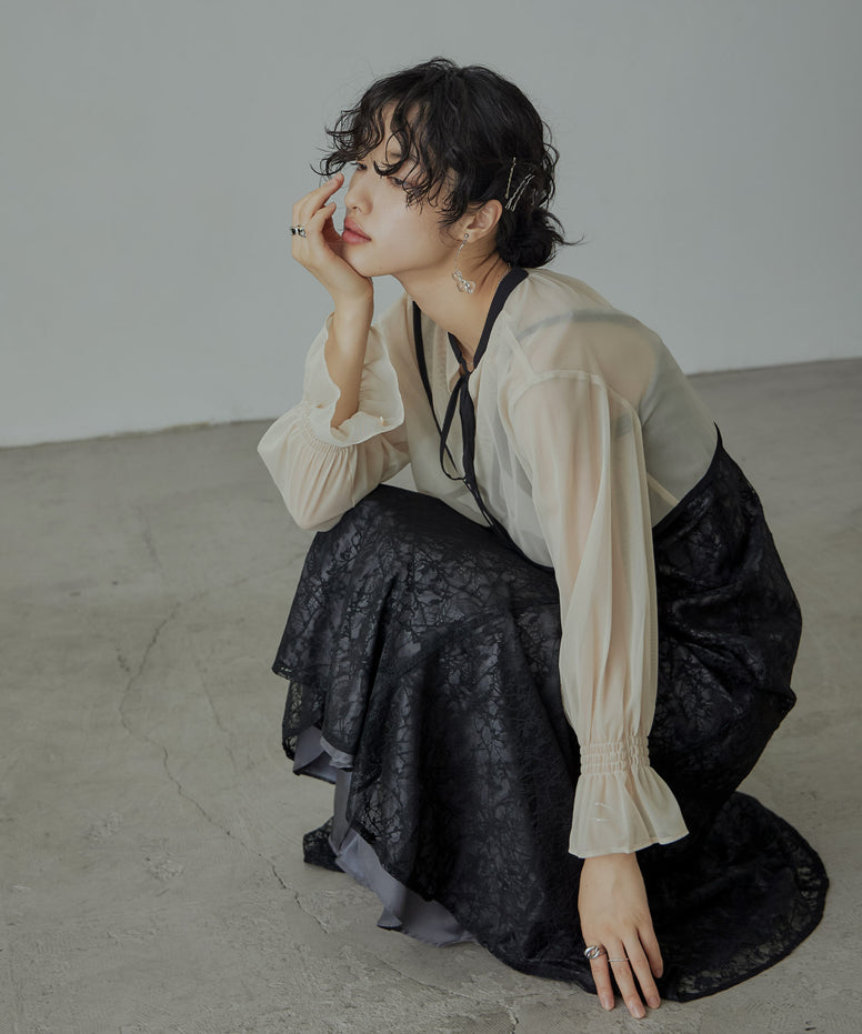 チュールボレロレースキャミワンピレイヤードドレス