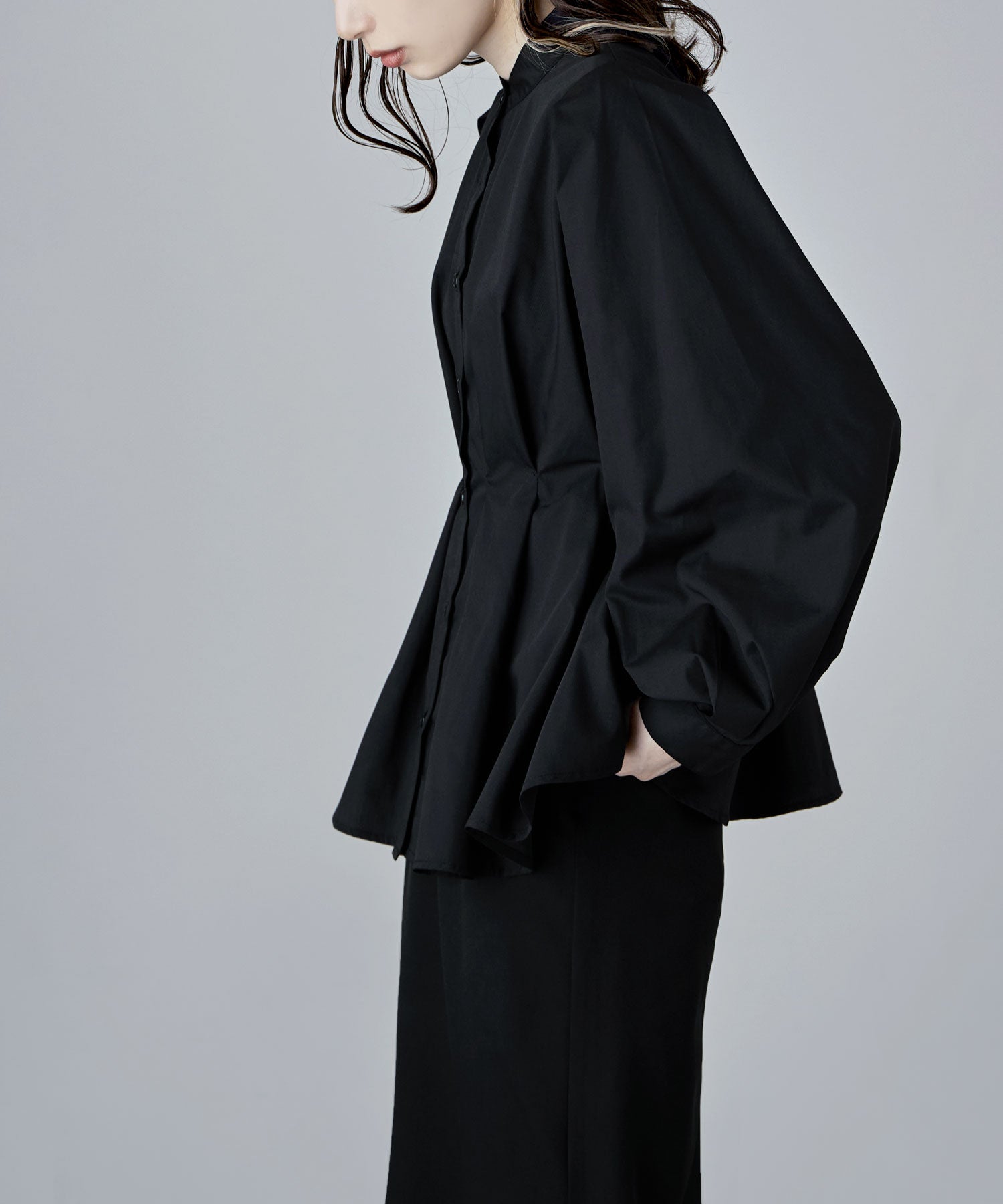 フレアウエストタックスタンドブラウス｜シャツ・ブラウス - etoll.