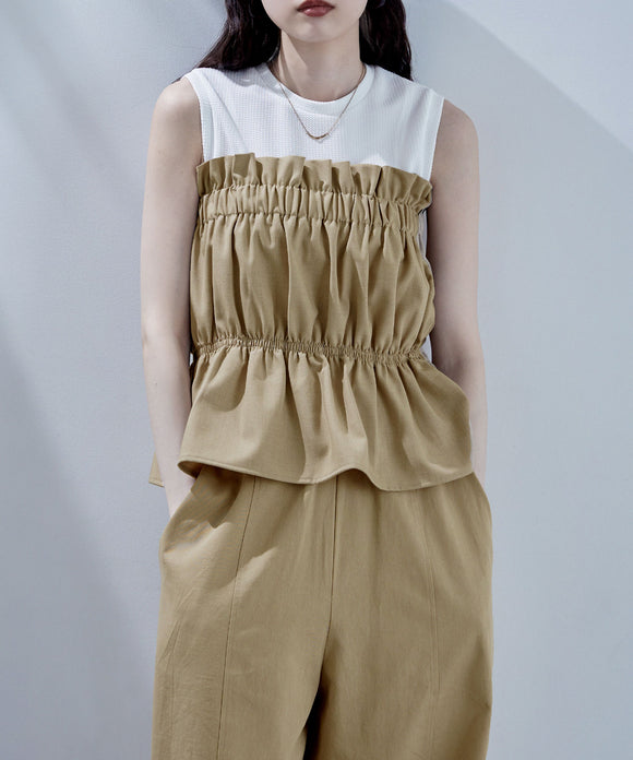 {"color":"\u30d9\u30fc\u30b8\u30e5","info":"model\uff1aH170cm size\uff1aM"}