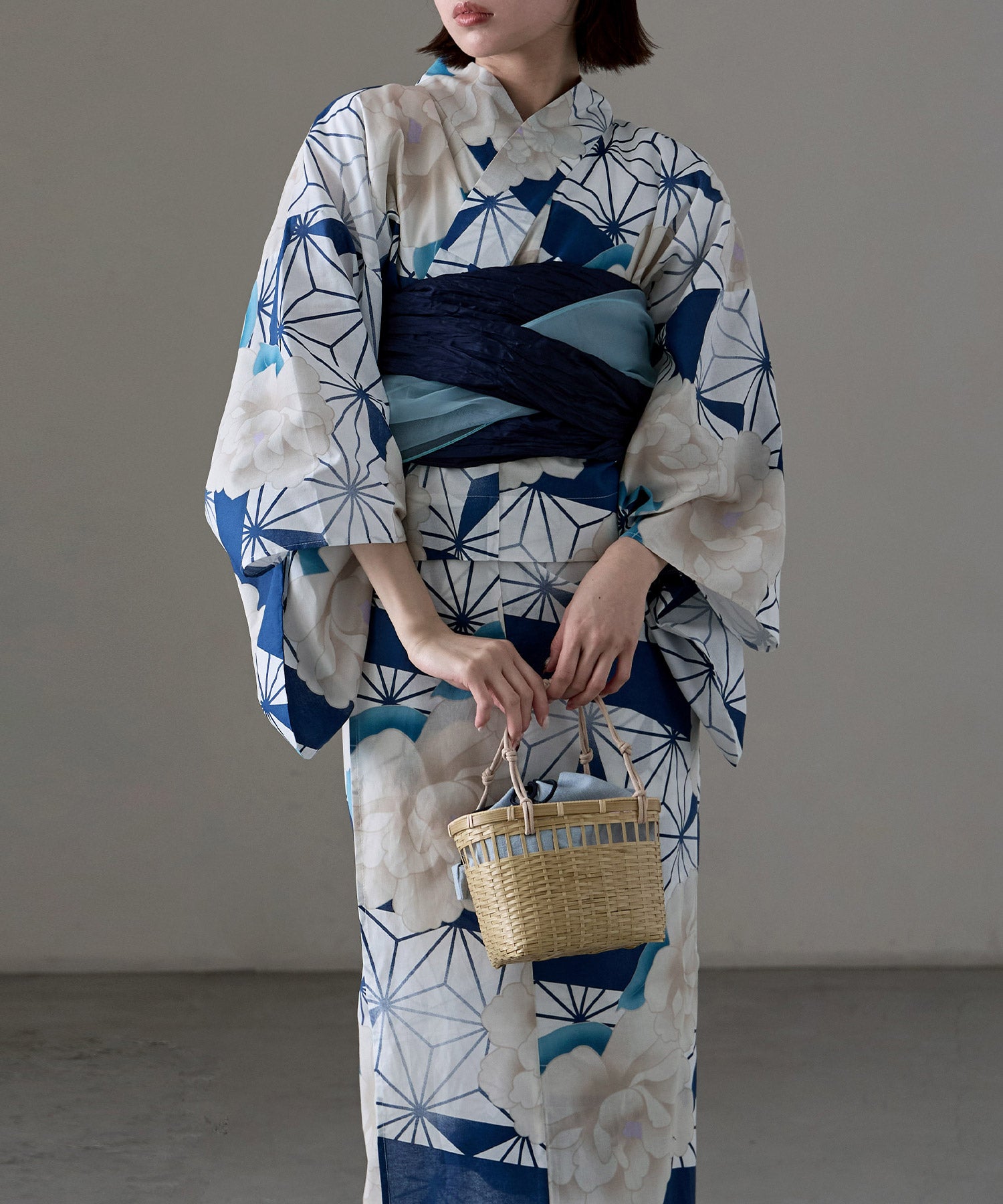 セパレート綿浴衣 2点セット｜セパレート浴衣セット - asaka