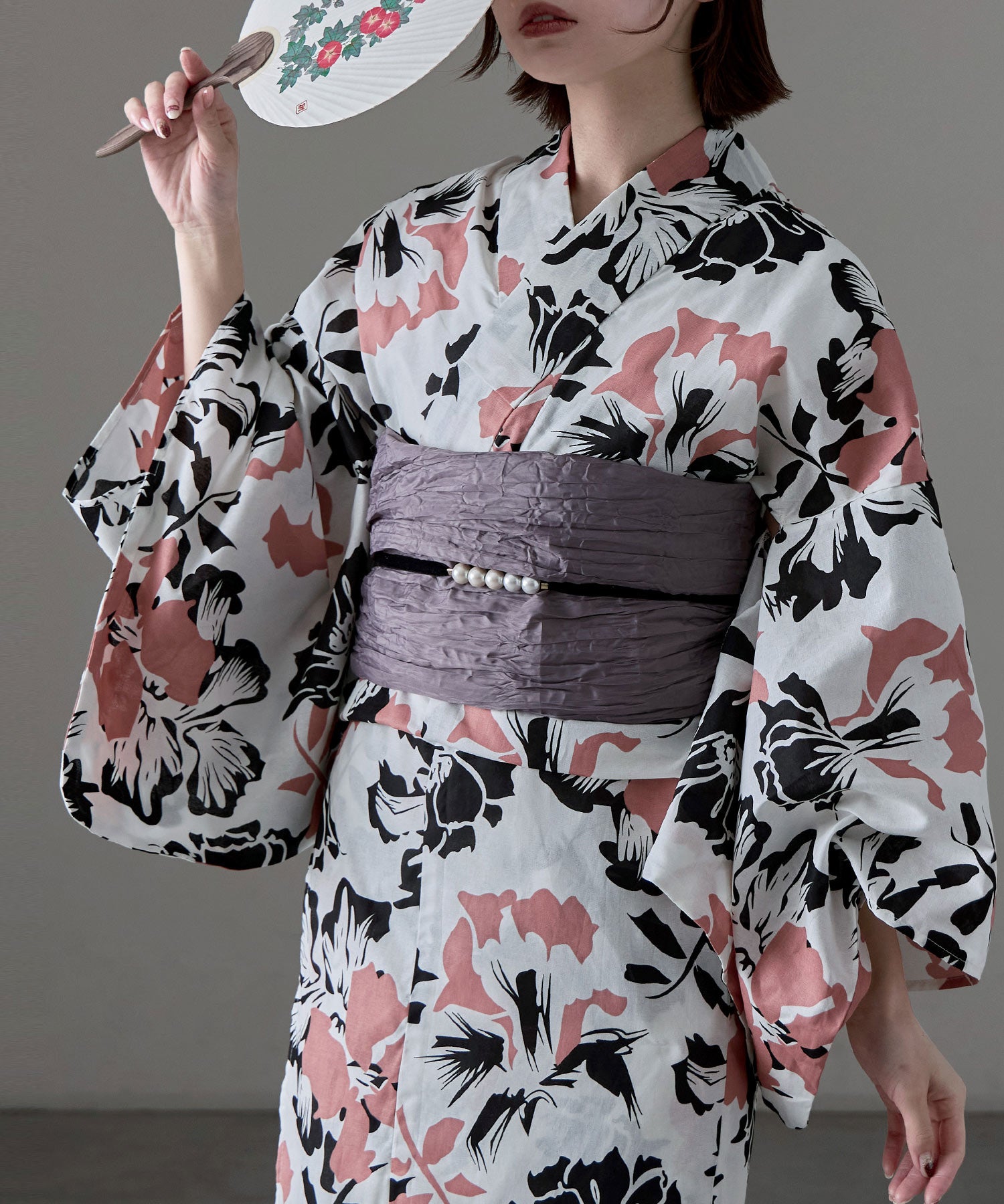 asaka 二部式浴衣 セパレート式綿浴衣 2点セット asaka 浴衣 大人浴衣ブランドasaka 着付けのいらない二部式浴衣