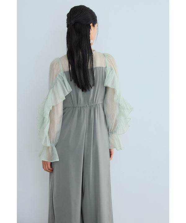 {"color":"\u30b0\u30ea\u30fc\u30f3","info":"model\uff1aH165cm size\uff1aM"}