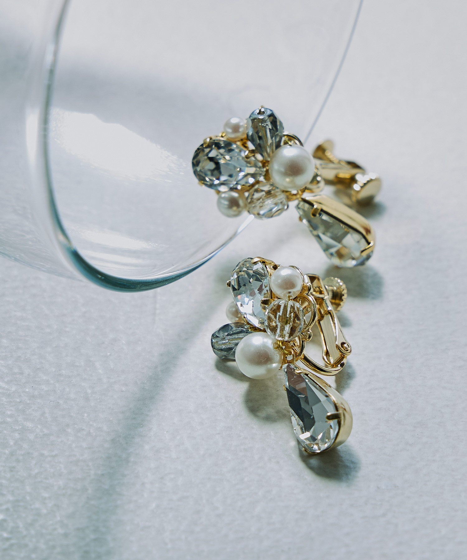 ドロップビジューパールイヤリング｜ピアス・イアリング - niana