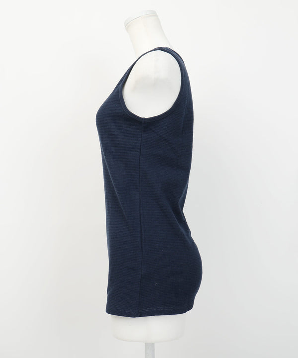 Fashion Letter ワッフルタンクトップ