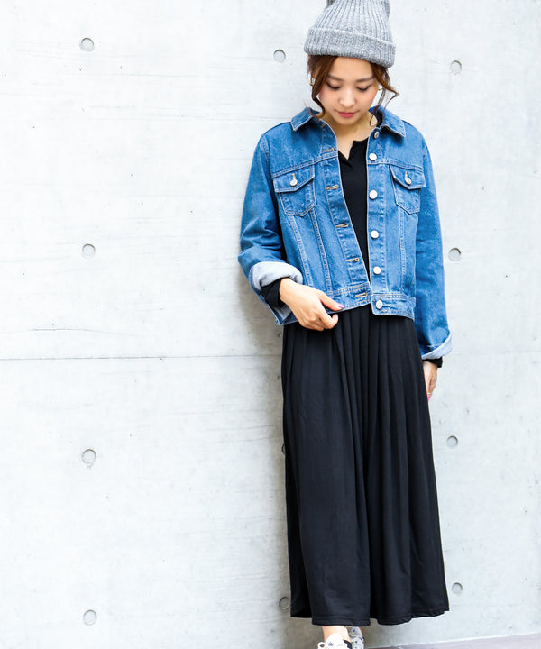 Fashion Letter レギュラーGジャン ブルー