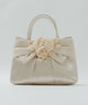 niana サテンハンドバッグ ベージュ