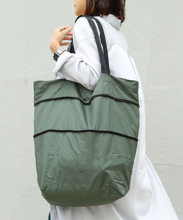 Fashion Letter コンパクトレジカゴエコBAG カーキ