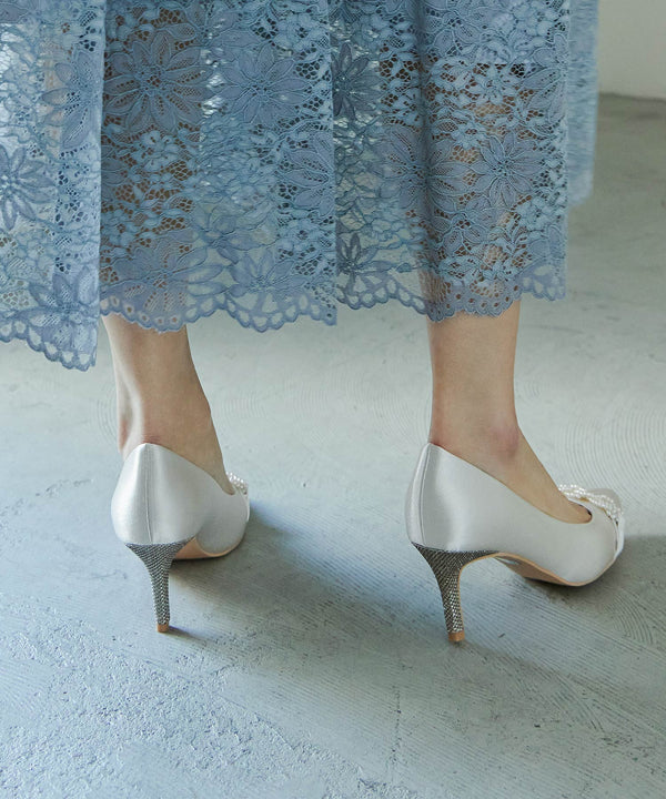 niana クロスパールパンプス ベージュ