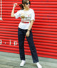 Fashion Letter ベイカーパンツ ネイビー