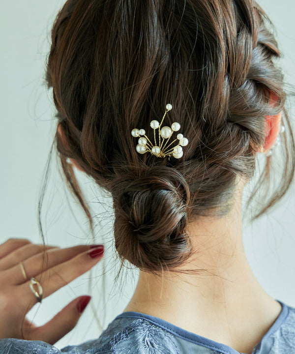 niana パールへアアクセ オフホワイト