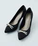 niana クロスパールパンプス ブラック