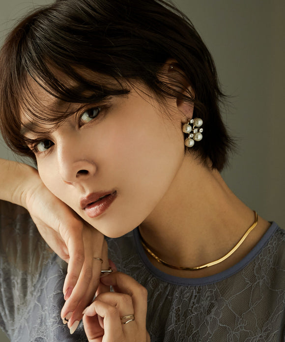 niana ジャスマンパールピアス ベージュ