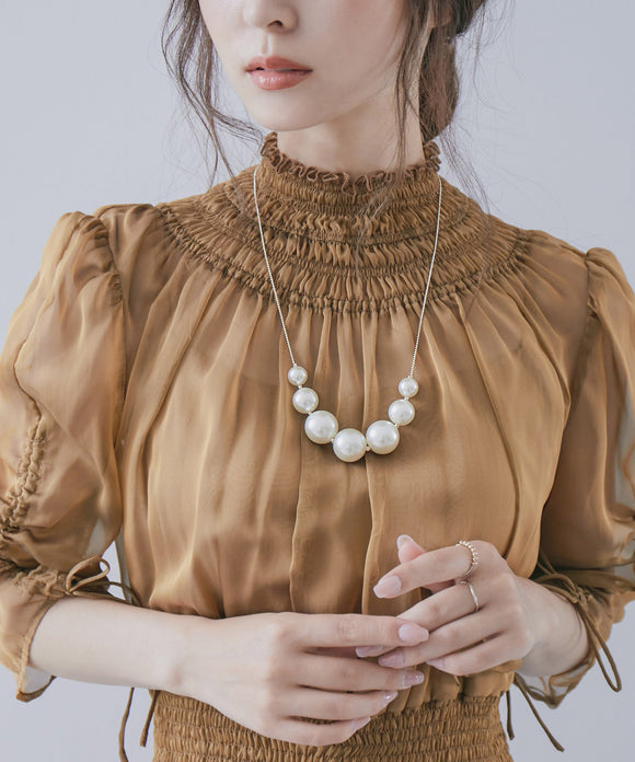 niana パールタッセルネックレス ゴールド
