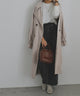 Fashion Letter キャンディ袖BIGトレンチコート グレージュ