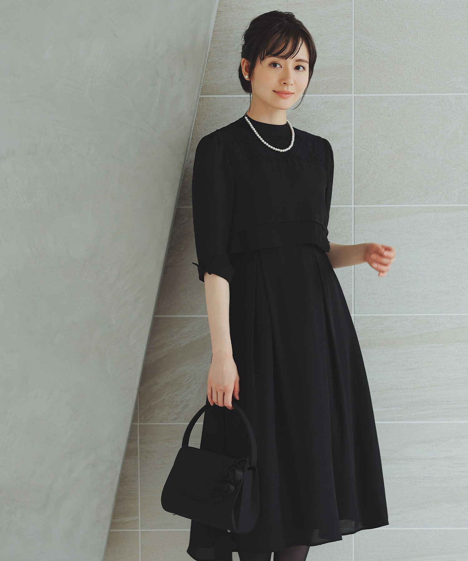授乳口付き マタニティ レディースブラックフォーマル 礼服 喪服
