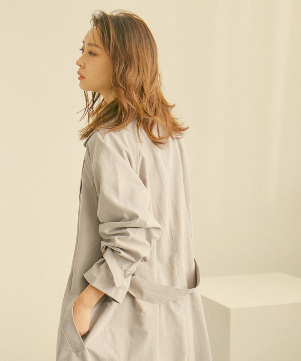 Fashion Letter キャンディ袖ビッグトレンチコート グレージュ