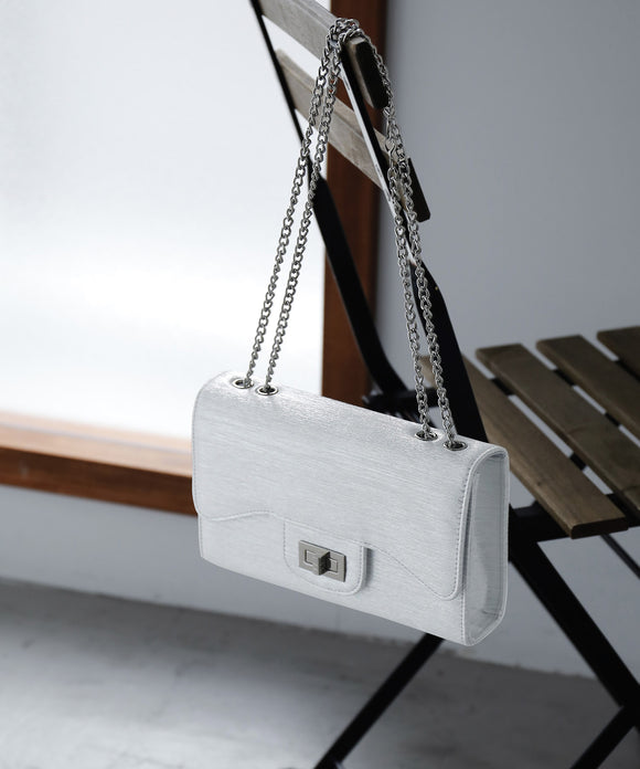 niana シャイニーカラーポシェットクラッチパーティーバッグ シルバー