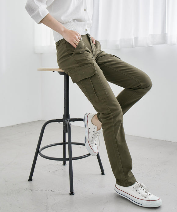 Fashion Letter カーゴパンツ カーキ
