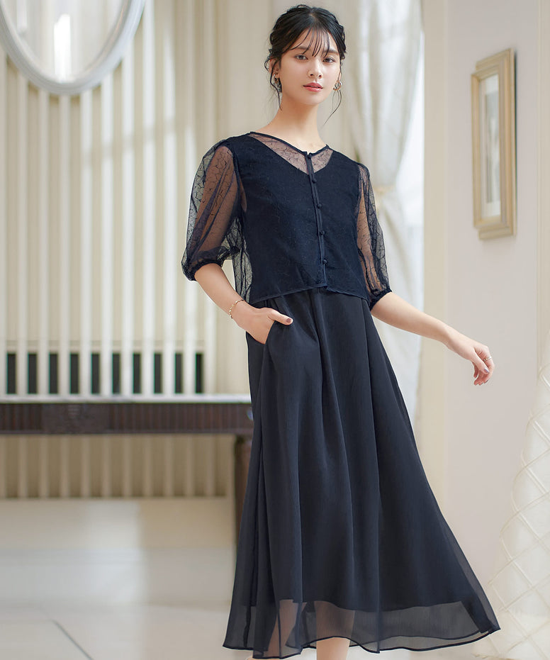 2wayレースボレロパーティードレス｜パーティードレス・結婚式 