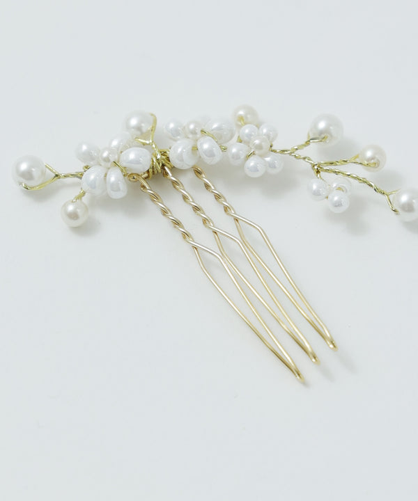 niana フラワーパールヘアアクセ（カーブ）
