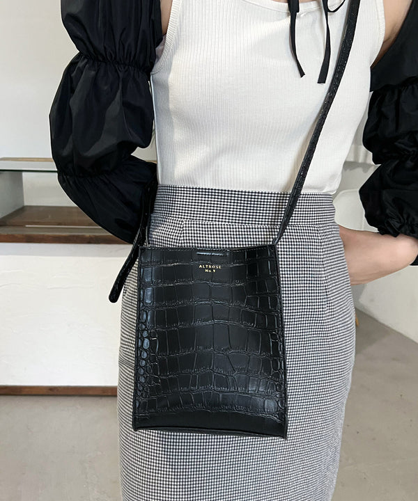 Fashion Letter SDシンシア クロコブラック