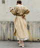 Fashion Letter ギャザーワンピース ベージュ