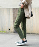 Fashion Letter ストレッチテーパードパンツ カーキ