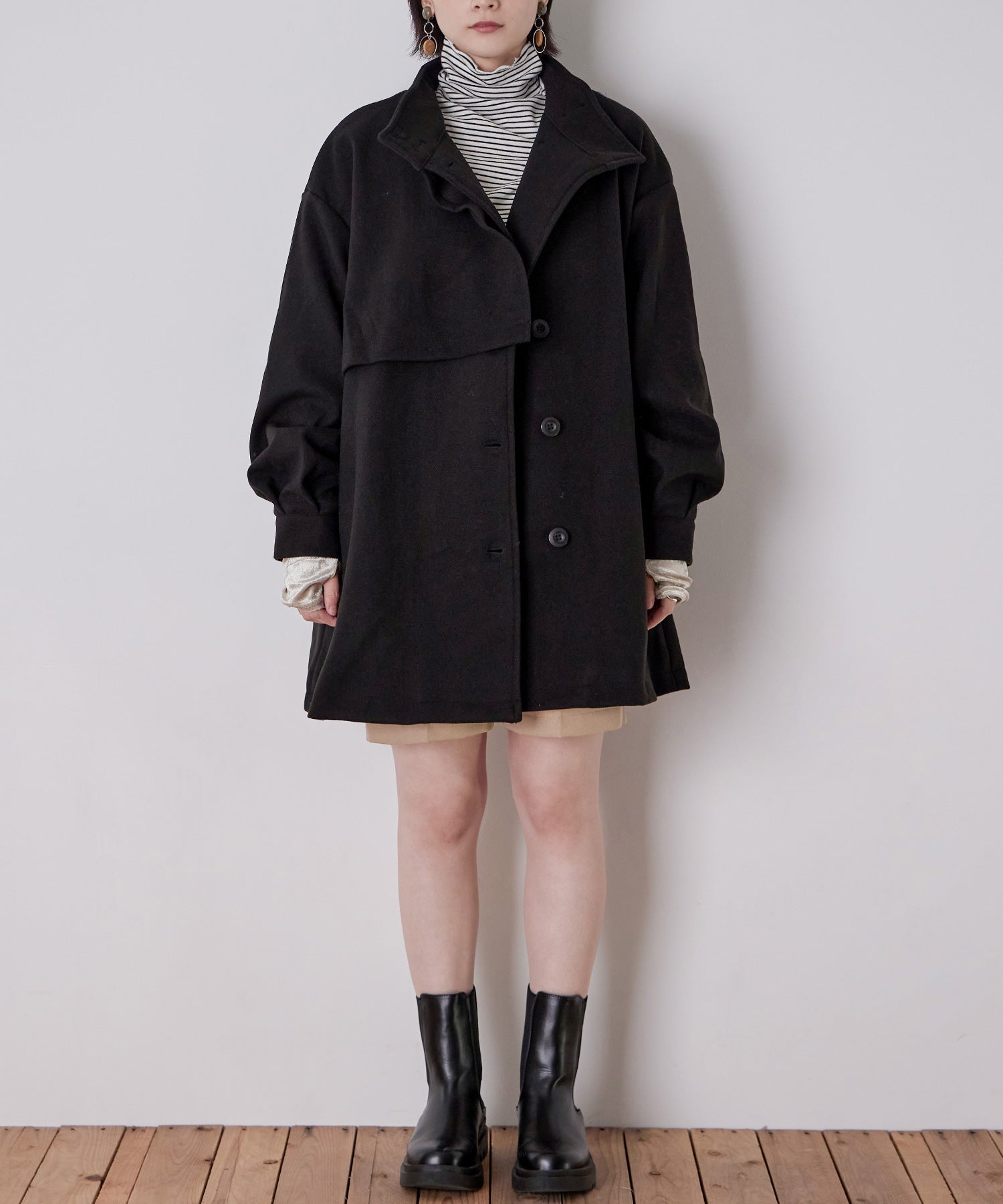 MHL.（エムエイチエル）の「BASIC WOOL MELTON（ステンカラー