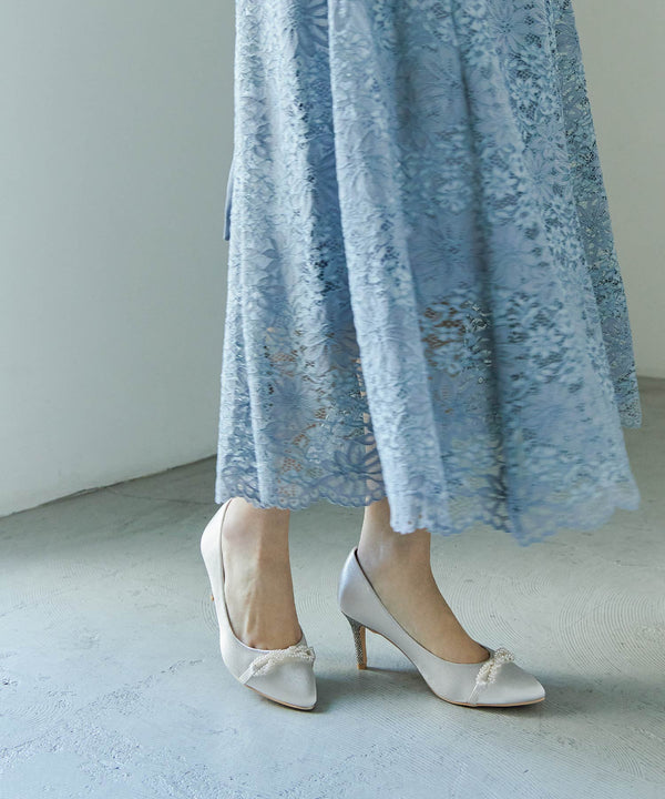 niana クロスパールパンプス ベージュ