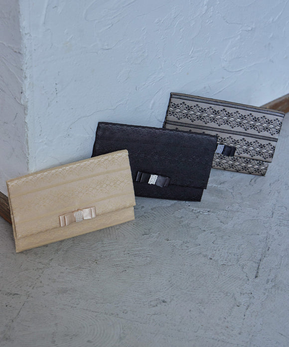 niana レースリボン袱紗 ベージュ