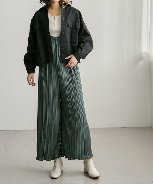 Fashion Letter ショートシャツジャケット ブラック