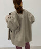 Fashion Letter フェイクムートンリバーシブルジャケット グレージュ