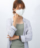 Fashion Letter シルクマスク 抗ウイルス加工Ｗガーゼ × Ｗガーゼ 5層マスク 日本製 オフホワイト