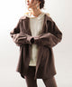 Fashion Letter CPO コーデュロイシャツジャケット ブラウン