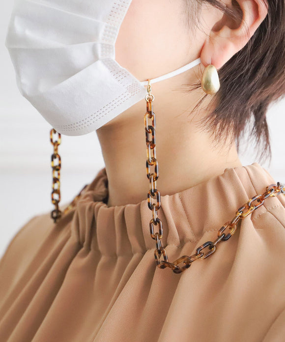 niana 3way パール べっ甲マスクストラップ べっ甲・ブラウン