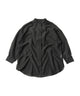 Fashion Letter バックオープンシアーシャツ ブラック